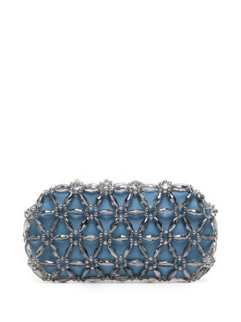 faceted bead-embellished clutch bag by 0711