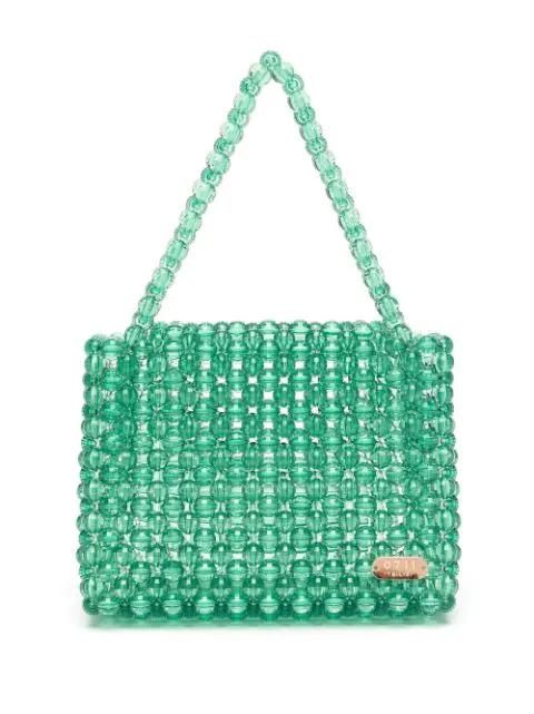 faceted bead-embellished tote bag by 0711
