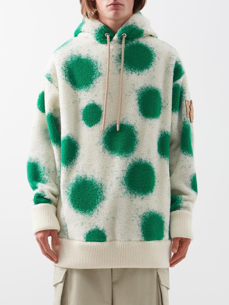 Polka-dot fleece hoodie by 1 MONCLER JW ANDERSON