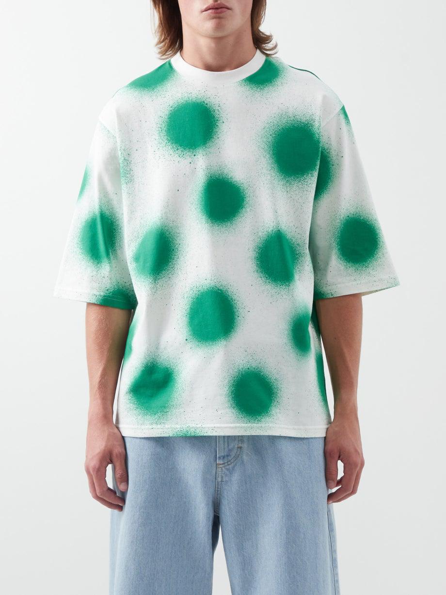 Spray-paint polka-dot cotton-jersey T-shirt by 1 MONCLER JW ANDERSON