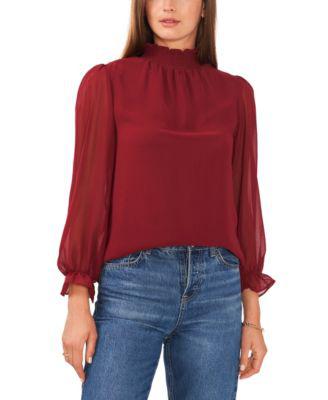 Smocked Mock-Neck Top by 1.STATE