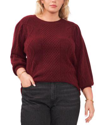 Trendy Plus Size Cable-Knit Sweater by 1.STATE