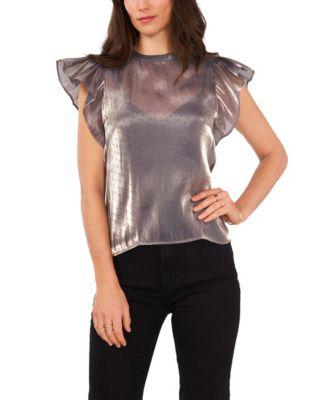 Women's Flutter Sleeve Crewneck Top by 1.STATE