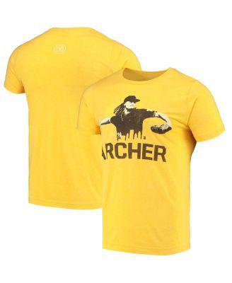 Men's Chris Archer Gold Pittsburgh Pirates Player Skyline Tri-Blend T-shirt by 108 STITCHES