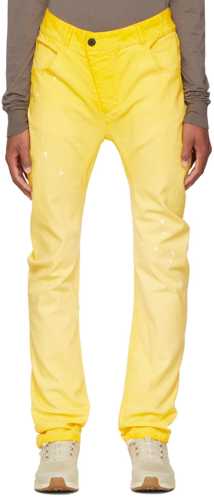 Yellow P1C Jeans by 11 BY BORIS BIDJAN SABERI