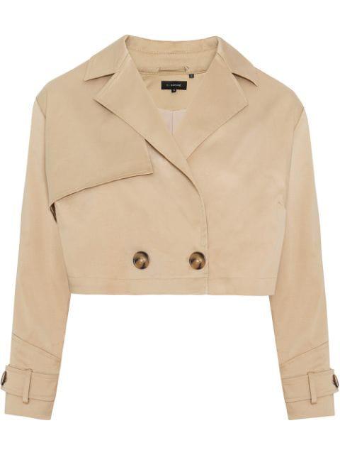 Billie cropped trench jacket by 11 HONORE