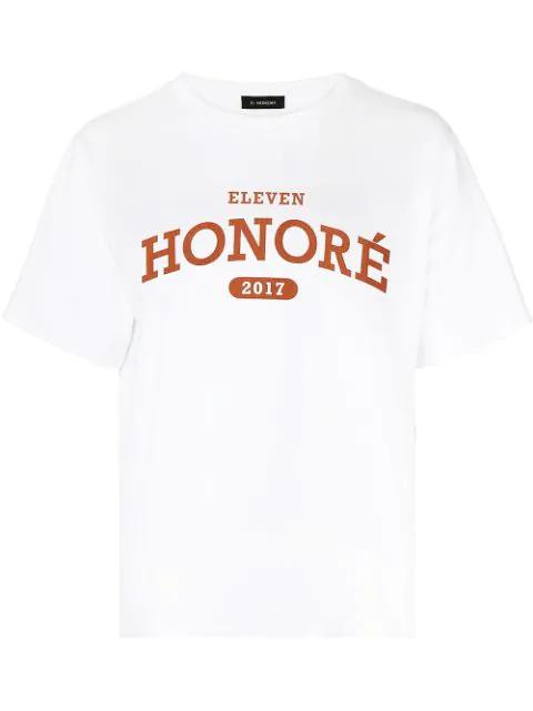 Tiana slogan-print T-shirt by 11 HONORE