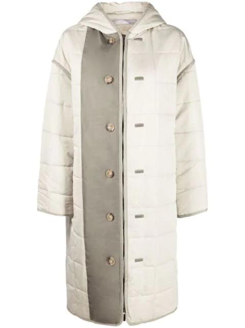 quilted hoodied coat by 12 STOREEZ