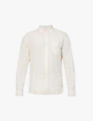 Box-pleat regular-fit linen shirt by 120% LINO