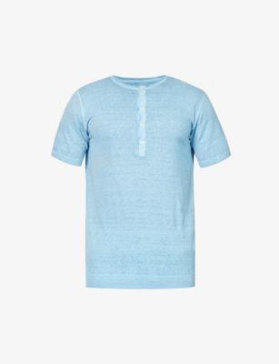 Regular-fit crewneck linen T-shirt by 120% LINO