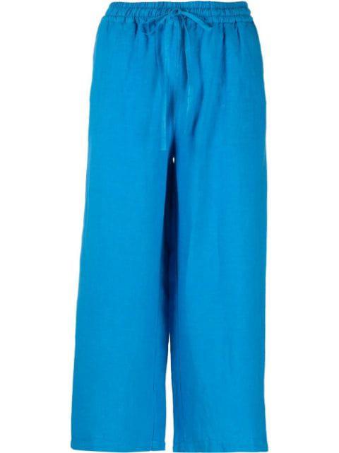 cropped linen trousers by 120% LINO
