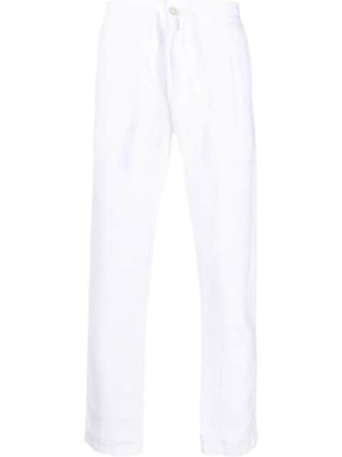 drawstring tapered-leg trousers by 120% LINO