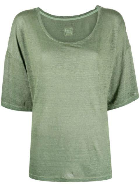 scoop neck T-shirt by 120% LINO