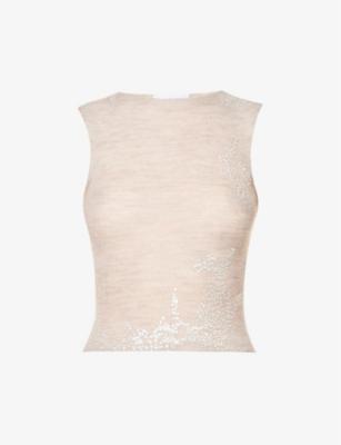 Tania sequin-embellished knitted top by 16 ARLINGTON