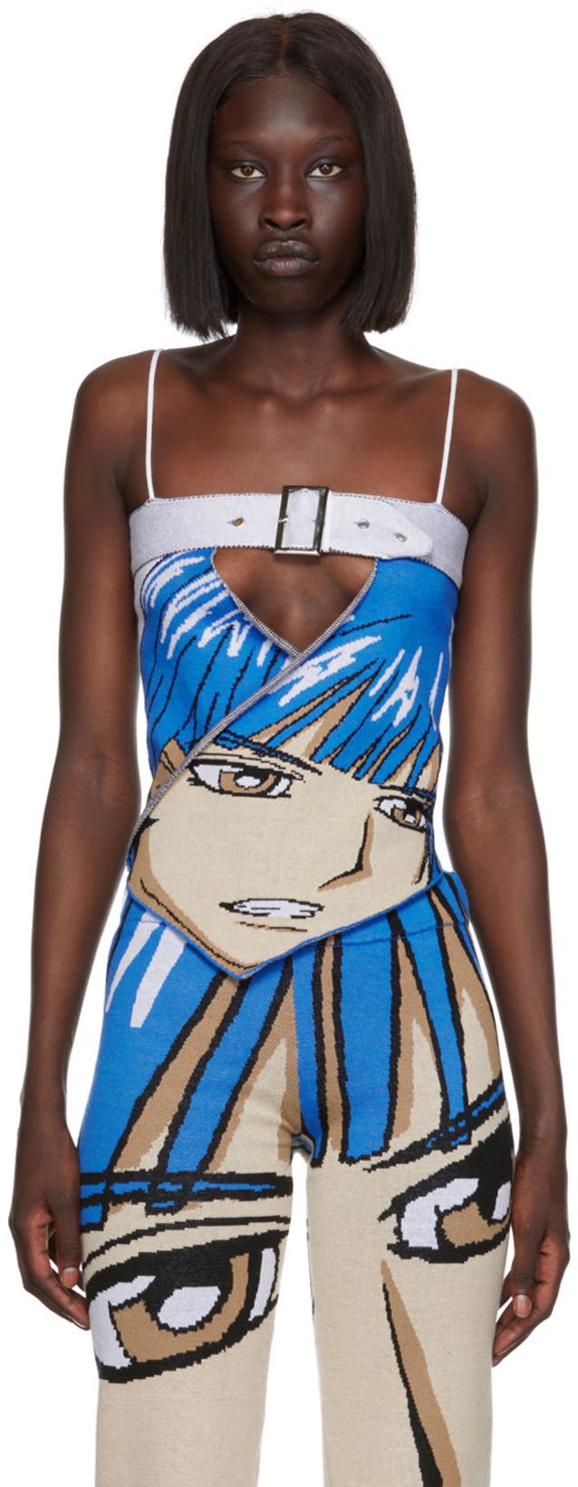 SSENSE Exclusive Blue Anime Tank Top by 1XBLUE
