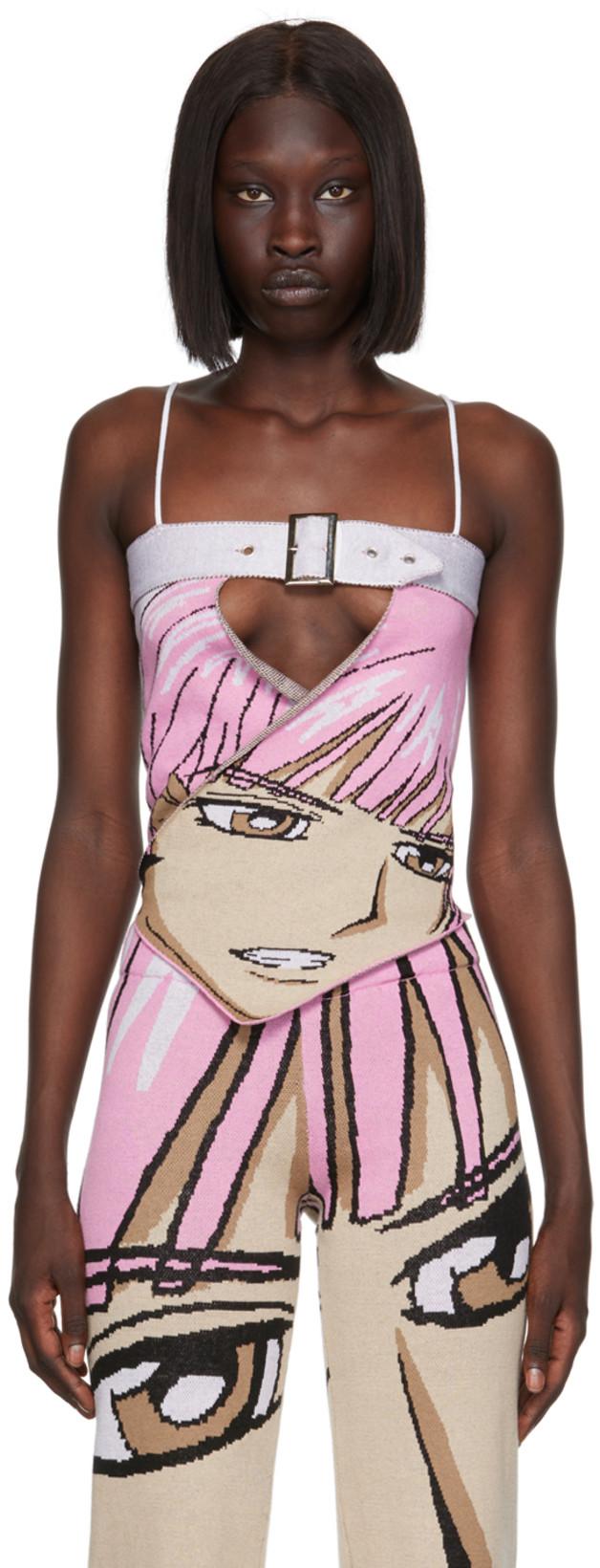 SSENSE Exclusive Pink Anime Tank Top by 1XBLUE
