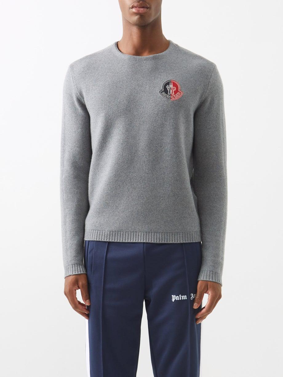 Logo-patch wool-blend sweater by 2 MONCLER 1952