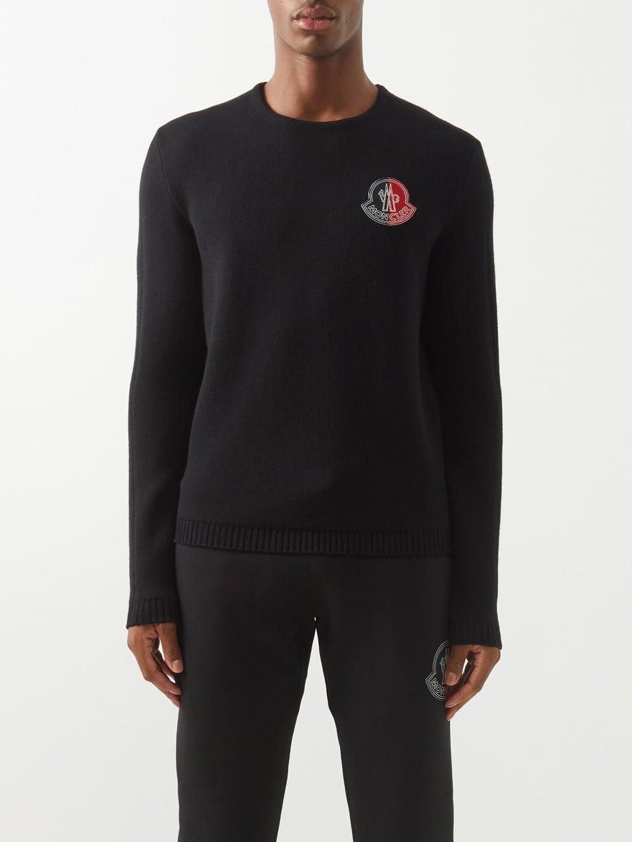 Logo-patch wool-blend sweater by 2 MONCLER 1952