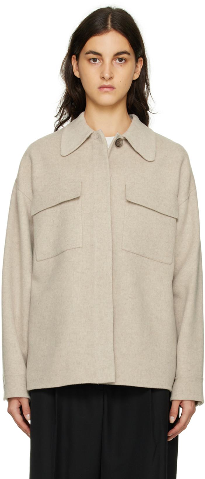 Gray Utility Shirt Jacket by 3.1 PHILLIP LIM