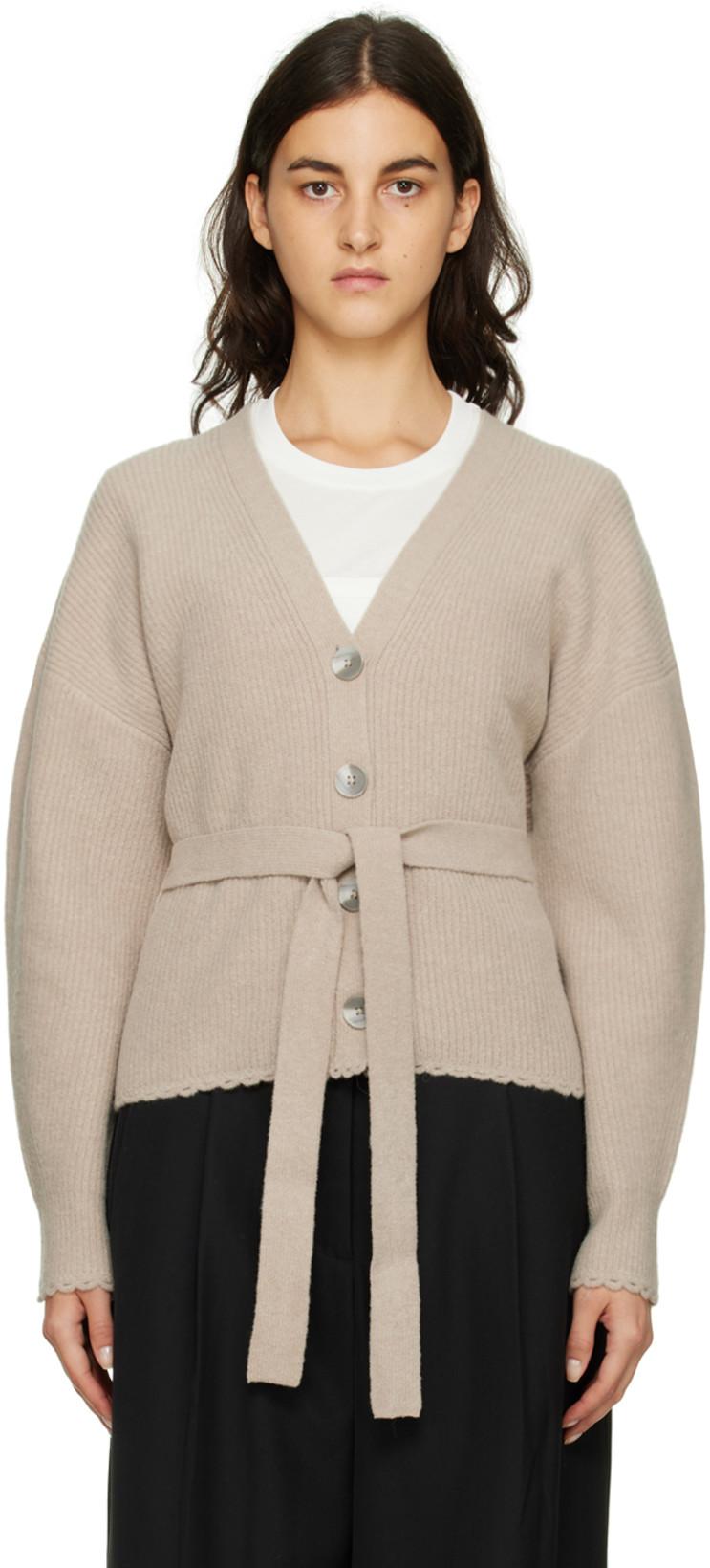 Taupe Scalloped Cardigan by 3.1 PHILLIP LIM