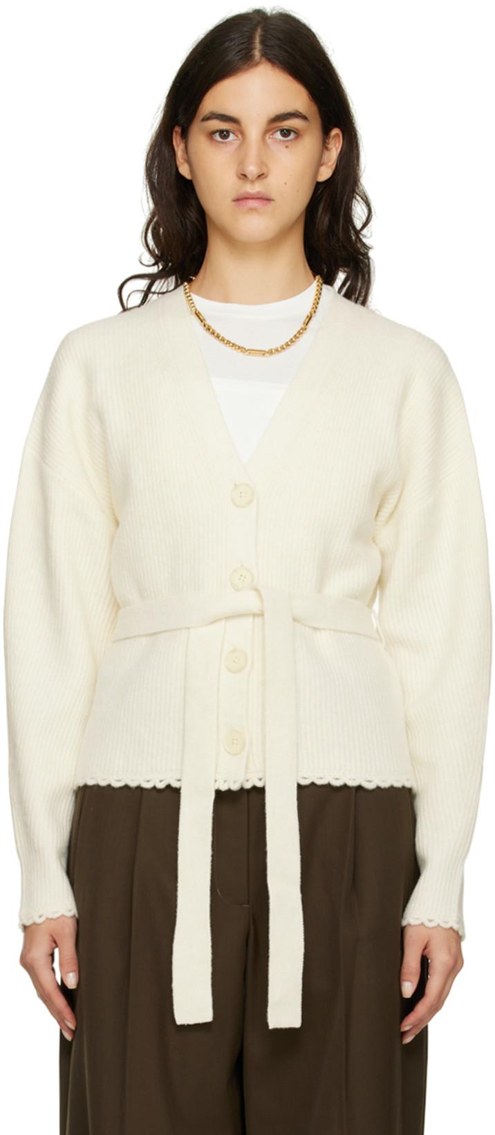 White Scalloped Cardigan by 3.1 PHILLIP LIM