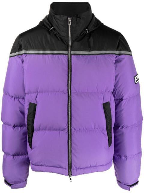 zip-up padded down jacket by 313
