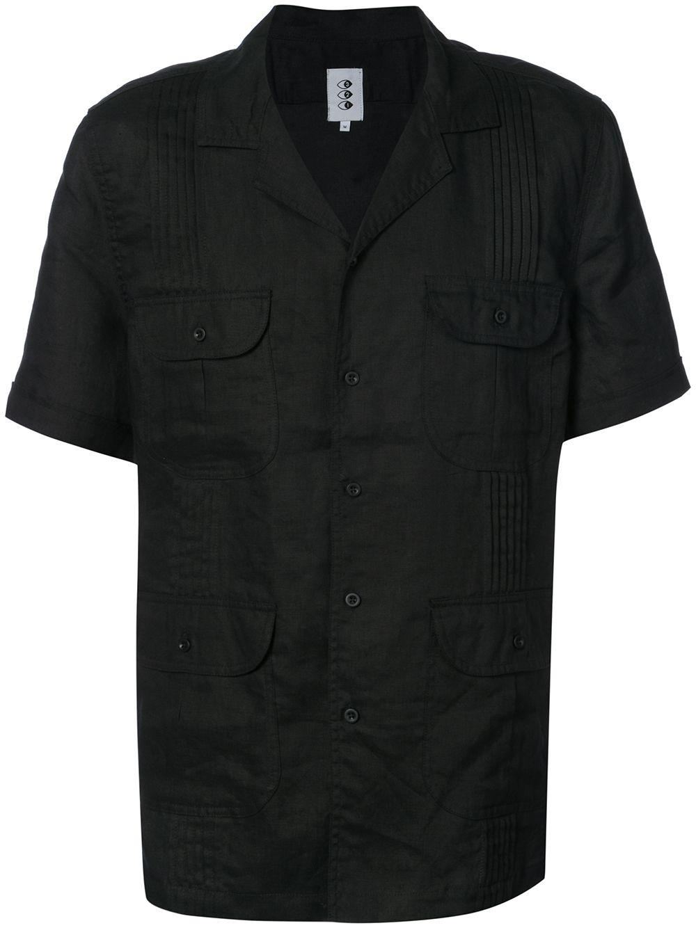 pleat-detailing short-sleeve shirt by 321