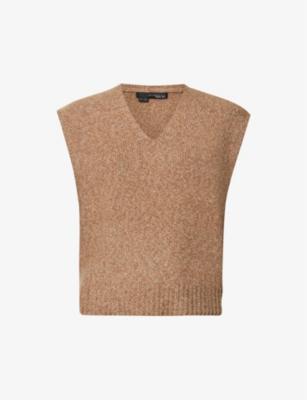 Ayla V-neck cashmere and wool-blend jumper by 360CASHMERE