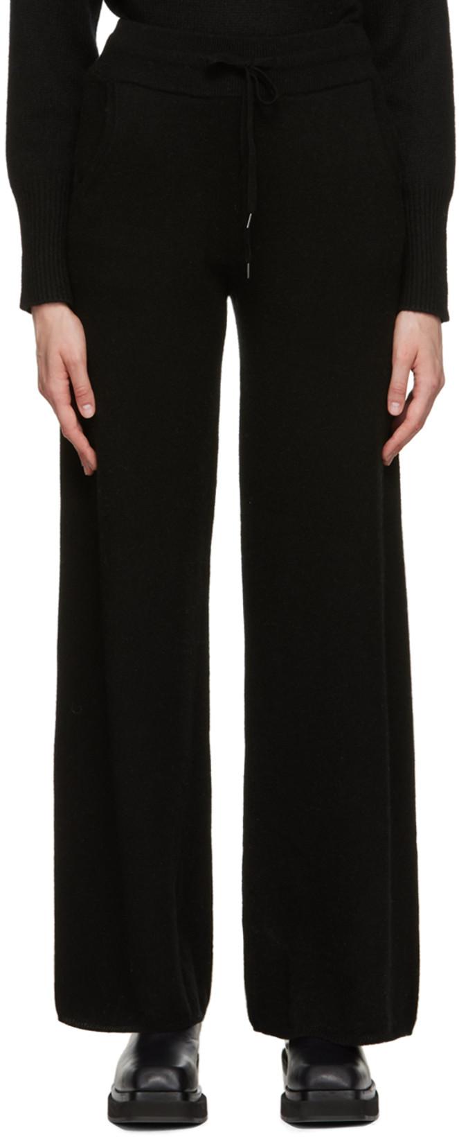 Black Erica Lounge Pants by 360CASHMERE