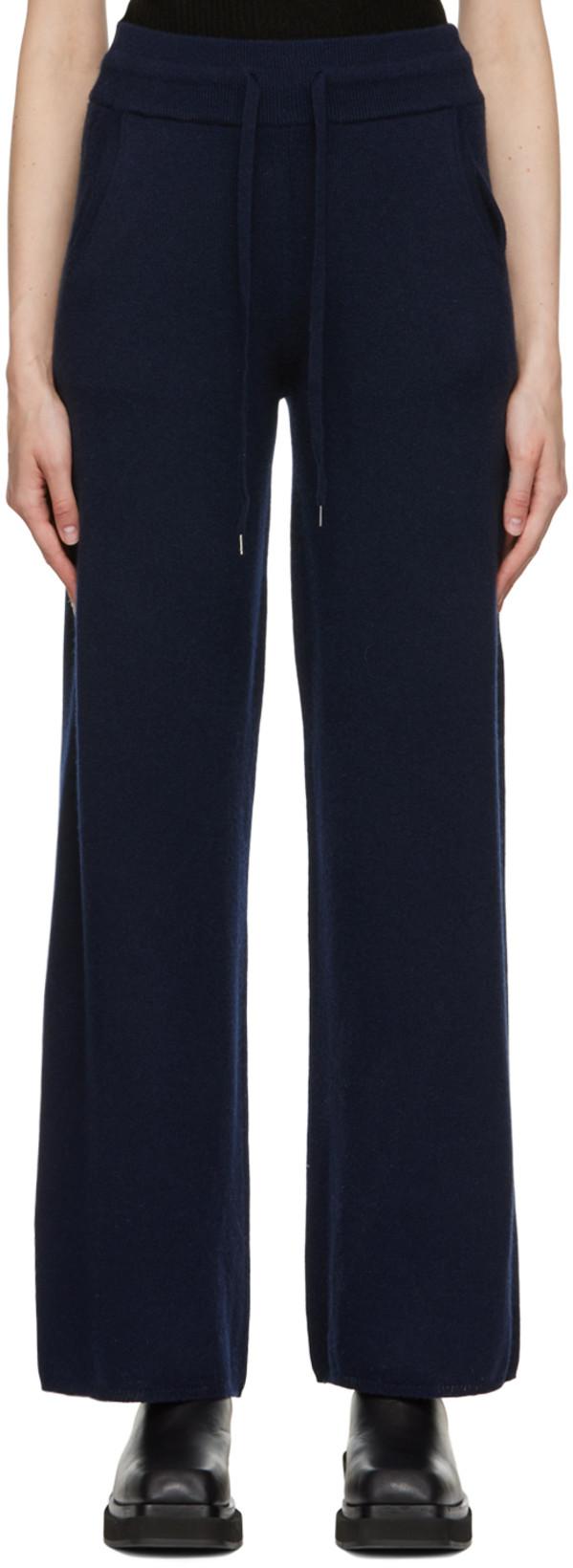 Navy Erica Lounge Pants by 360CASHMERE