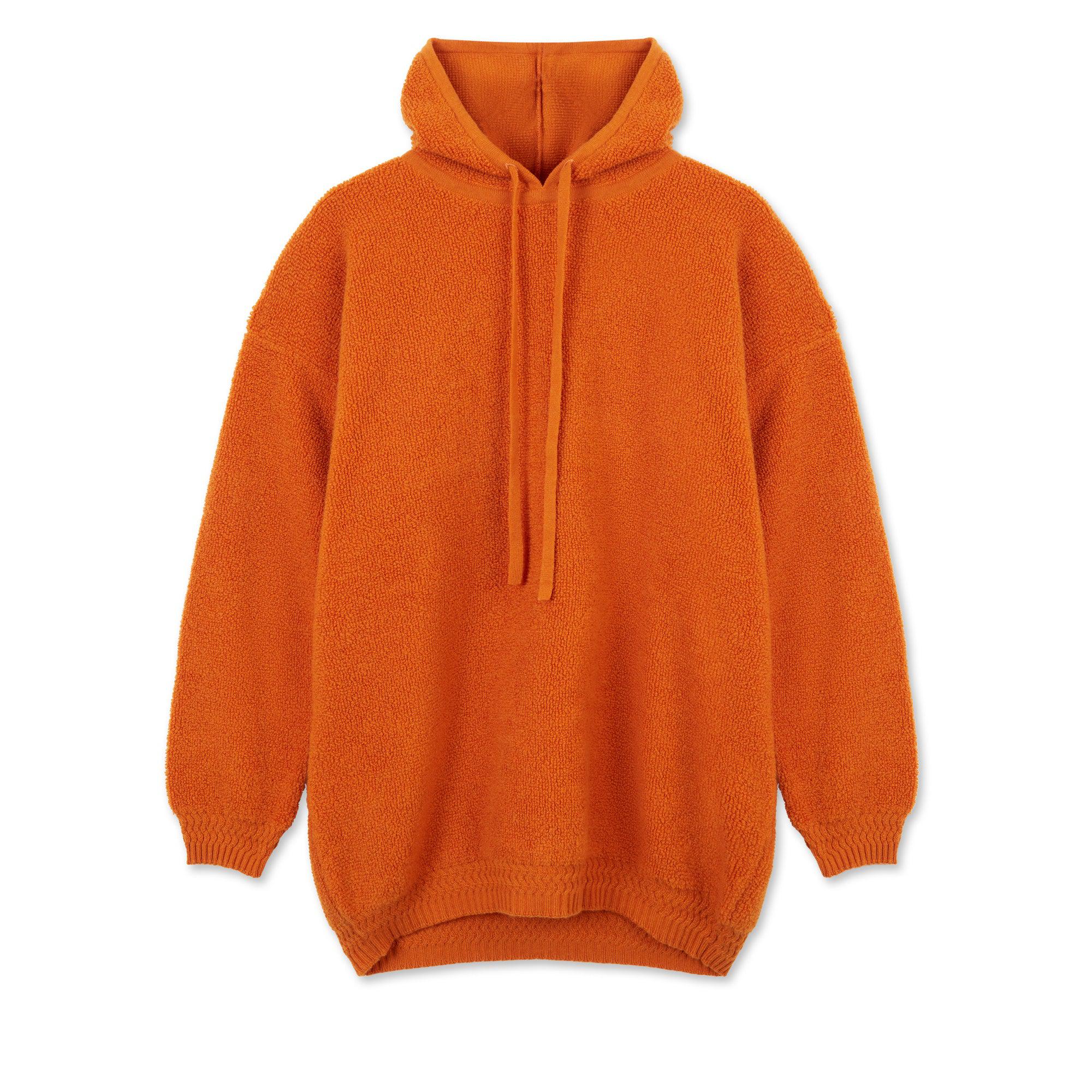 3MAN Men's Cashmere Fleece Hoodie (Orange) by 3MAN