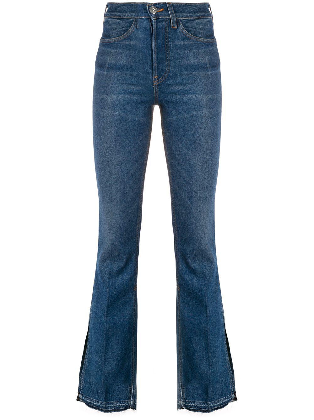 PAIGE Denim Genevieve Transcend Blue Flared Jeans Womens Clothing Jeans Flare and bell bottom jeans 