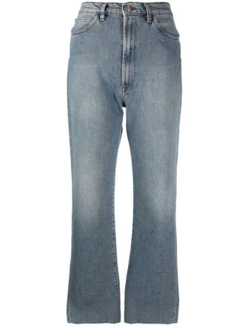 high-waist straight-leg cropped jeans by 3X1