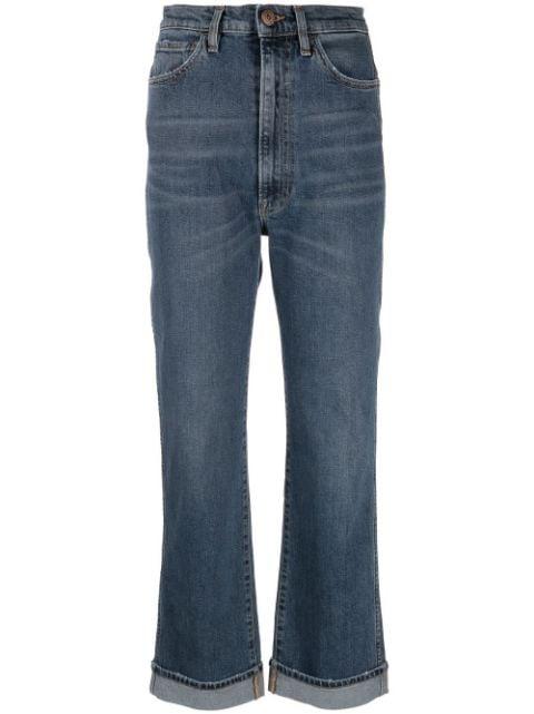 high-waist straight-leg jeans by 3X1