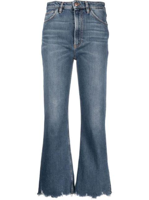 high-waisted slim-cut jeans by 3X1