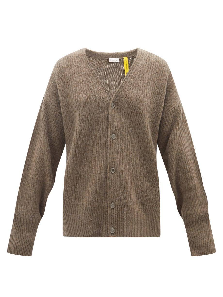 Ribbed-knit cashmere and wool cardigan by 4 MONCLER HYKE