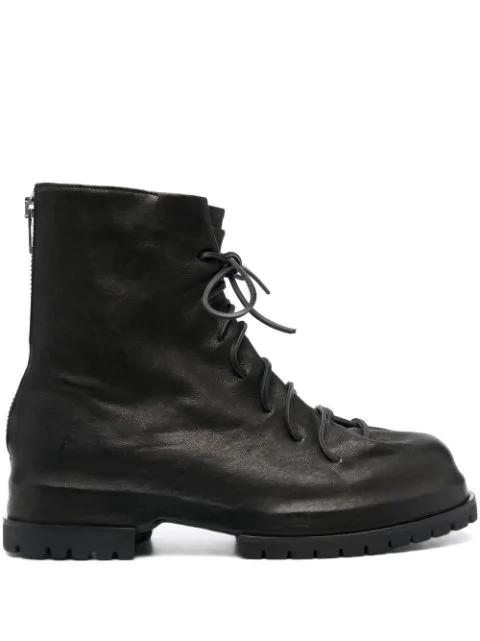 leather lace-up boots by 424