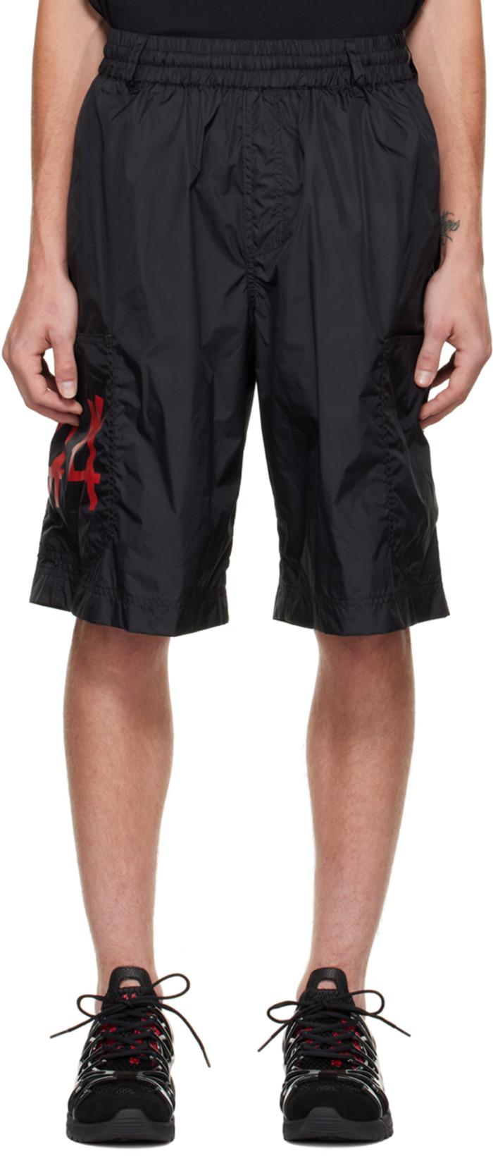Black Cargo Shorts by 44 LABEL GROUP