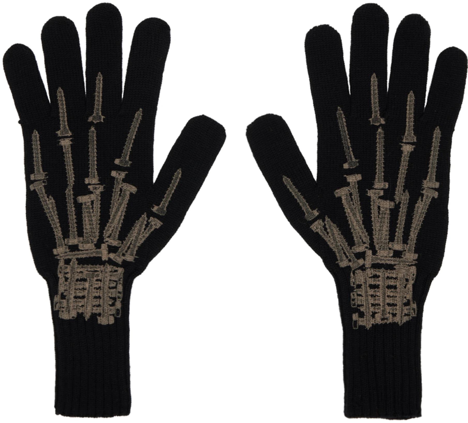 Black Utility Gloves by 44 LABEL GROUP