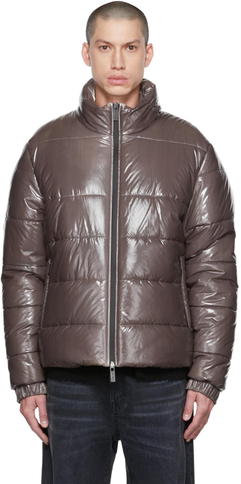 Gray Blow Out Puffer Jacket by 44 LABEL GROUP