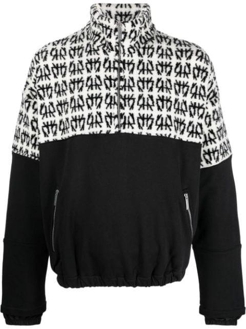 logo panelled pullover sweatshirt by 44 LABEL GROUP