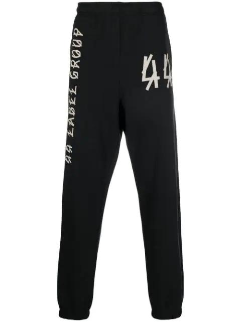 logo-print tapered sweatpants by 44 LABEL GROUP