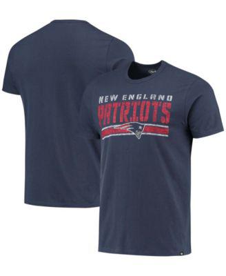 Men's Navy New England Patriots Team Stripe T-shirt by '47 BRAND