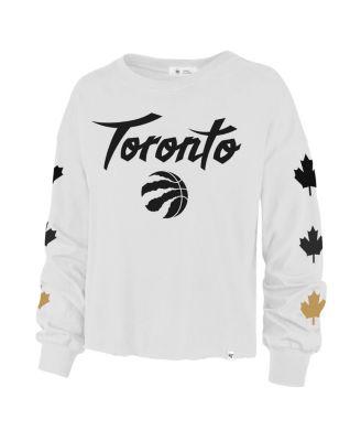 Women's '47 White Toronto Raptors 2021/22 City Edition Call Up Parkway Long Sleeve T-shirt by '47 BRAND