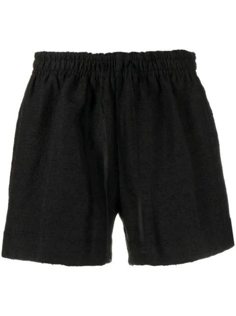 check-jacquard elasticated shorts by 4SDESIGNS