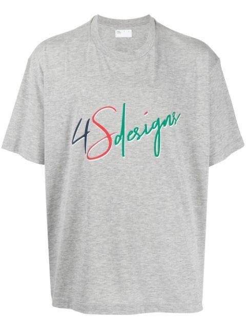 logo-print short-sleeve T-shirt by 4SDESIGNS