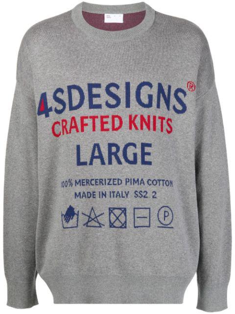 logo-print sweatshirt by 4SDESIGNS