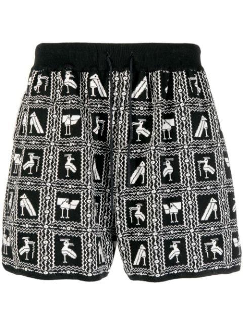 pixelated-print track shorts by 4SDESIGNS