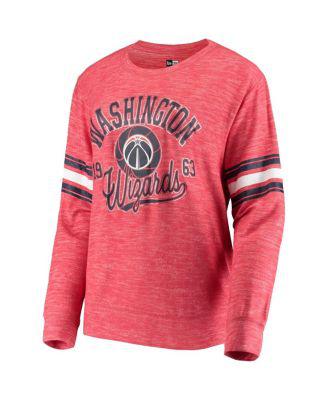 Women's by New Era Red Washington Wizards Space Dye Pullover Sweatshirt by 5TH&OCEAN