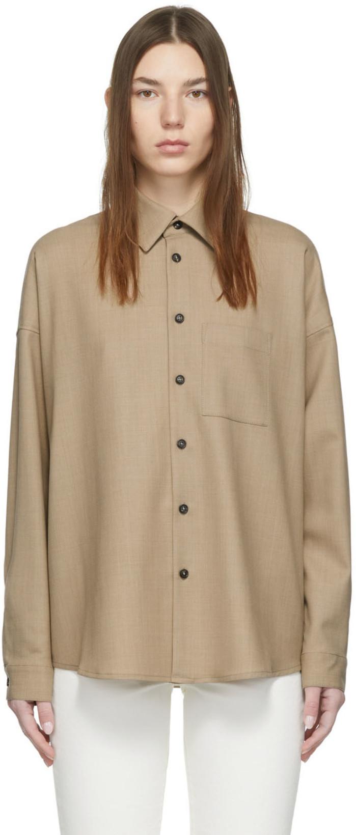 Brown Uniform Shirt by 6397